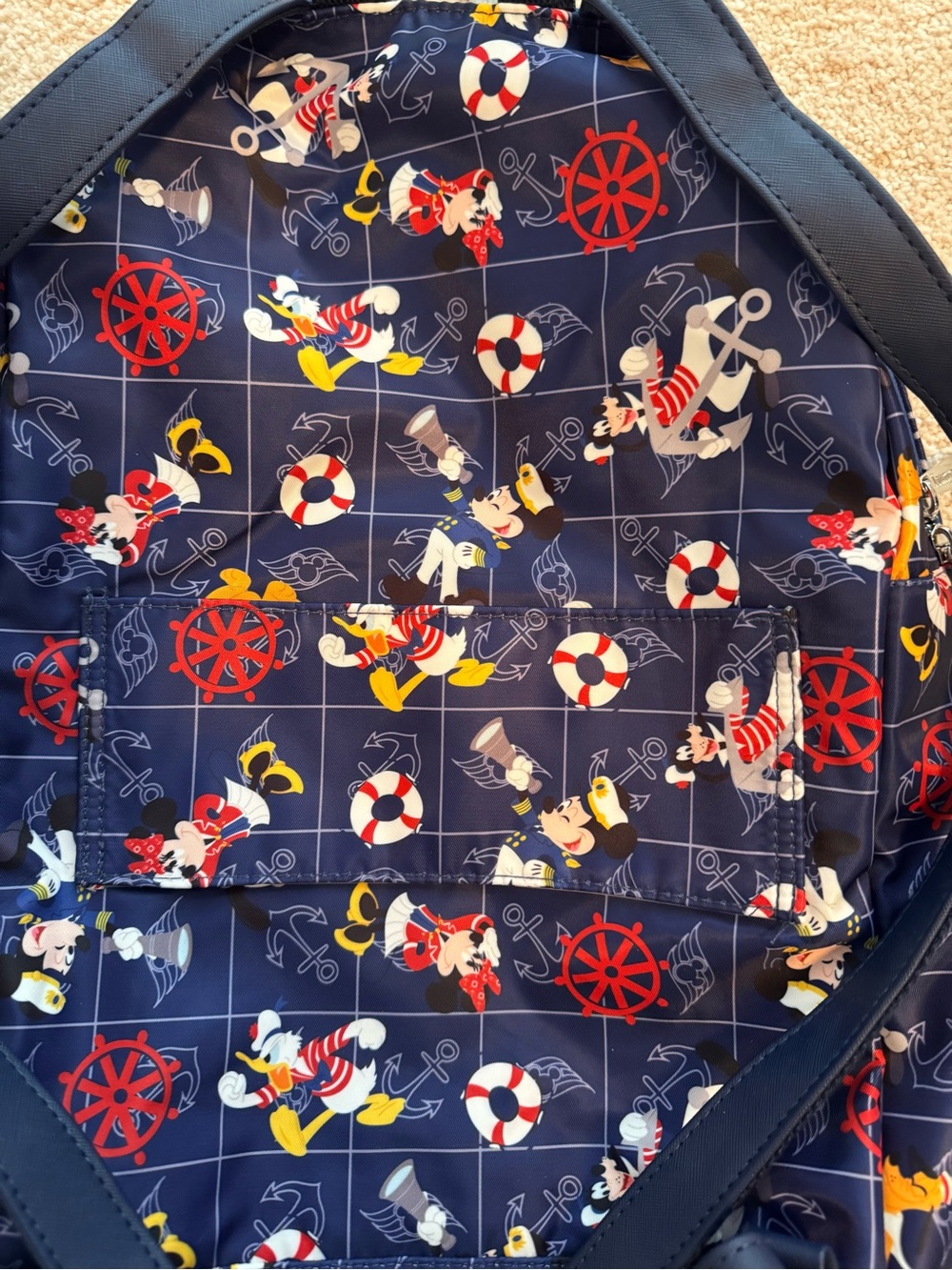 Disney Navy Blue Sailor Mickey & Friends Backpack - Picture 5 of 9